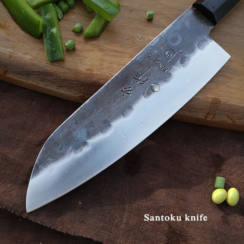 Нож Santoku ручной работы японский шеф нож из высокоуглеродистого пластика AUS10 7