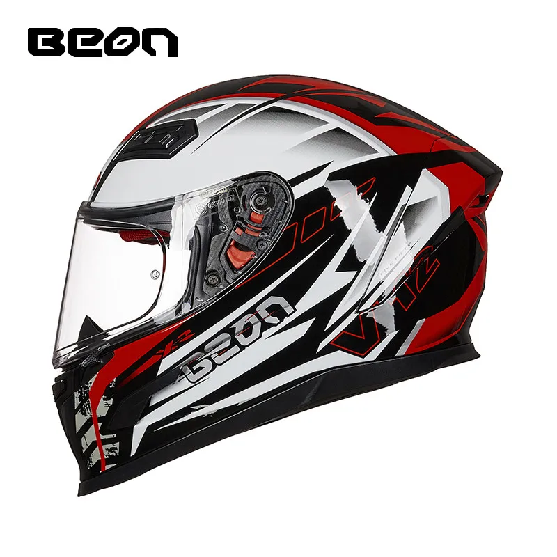 Новинка 2019 BEON мотоциклетный шлем для мужчин и женщин полнолицевой спортивный