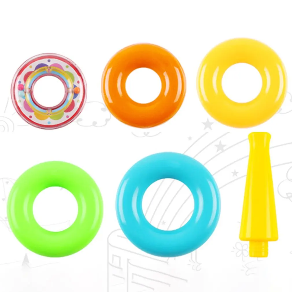 Baby educational toys 0-3 years old baby toy rainbow circle foldable music tumbler toy cultivate children's vision