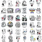 Бусина-Шарм сделай сам для браслета Pandora, серебристого цвета