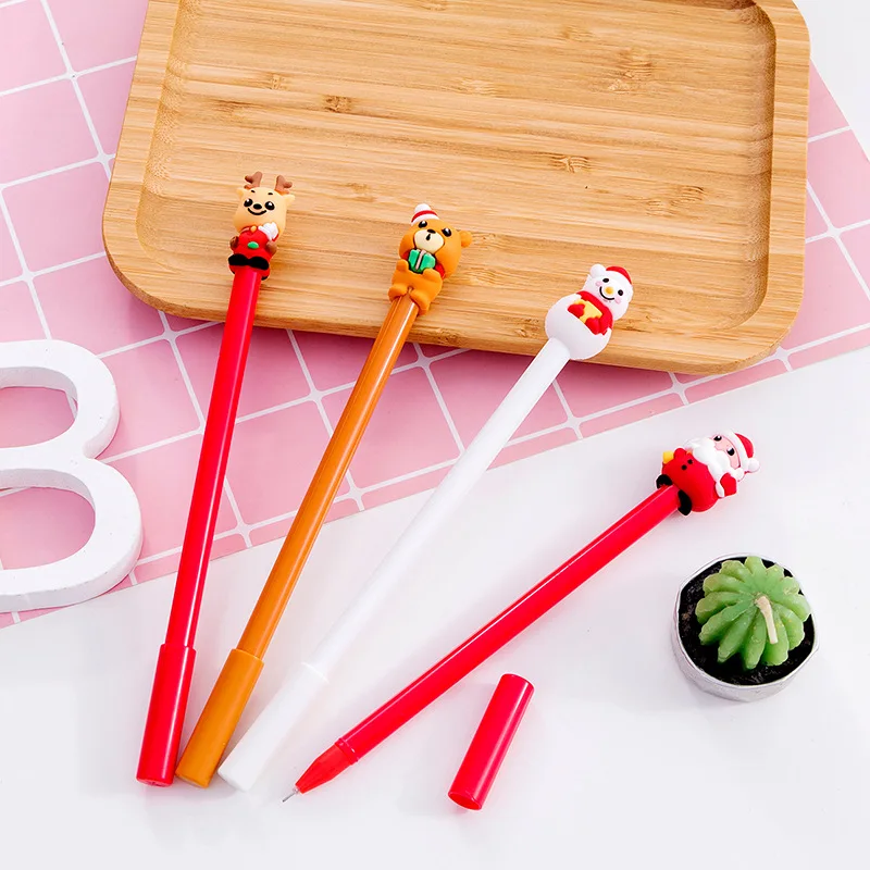 

12PCS Christmas Gift For Kids Birthday Party Favor Snowman Santa Claus Gel Pen Souvenir For Girl Boy Party Supply New Year Gift