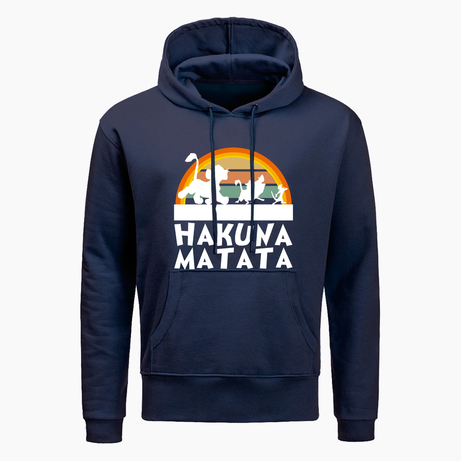 Хакуна матата флисовые толстовки мужские повседневные флисовые Король Лев толстовка мужская мода харадзюку пуловер Королевство животных мужские толстовки