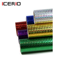 icerio 1 roll lure building jig squid skin holographic adhesive film sticker flash tape sabiki bait decal fly tying material