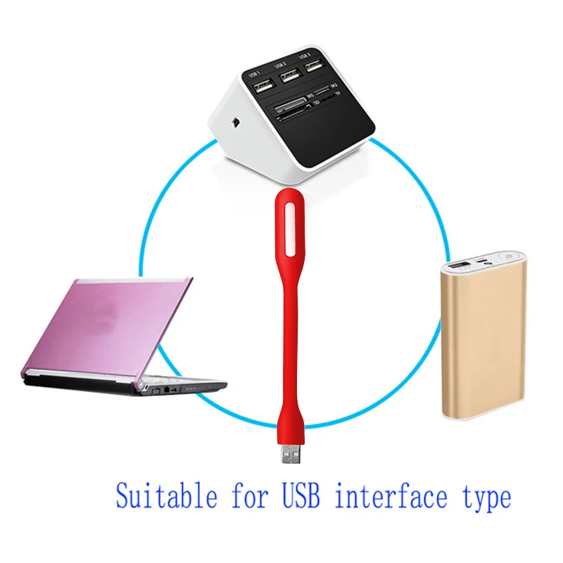 

1 шт. USB СВЕТОДИОДНЫЙ светильник USB светильник мини светодиодный светильник гибкий Портативный светодиодный светильник гибкий USB светодиодн...