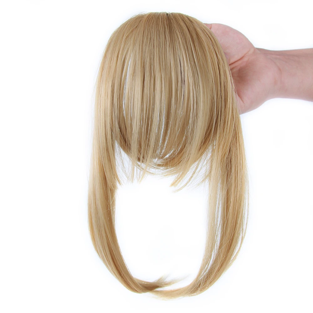 Синтетические волосы для женщин накладные челки наращивания бахромы зажим волос