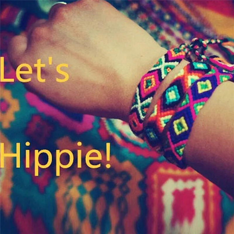 Плетеный браслет ручной работы в богемном стиле ретро веревка дружбы дешевые