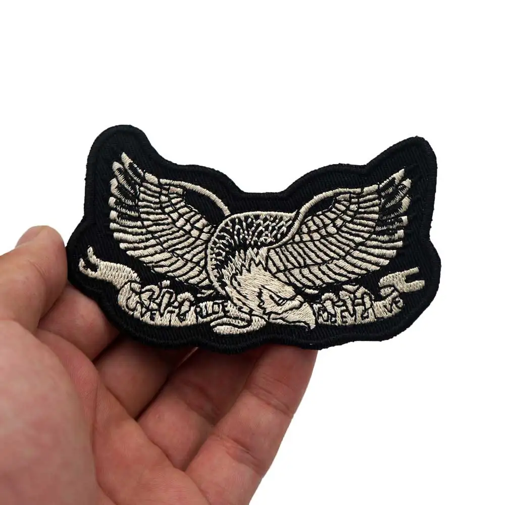 LIVE ездить нашивка с изображением орла вышитая аппликация этикетка для шитья панк