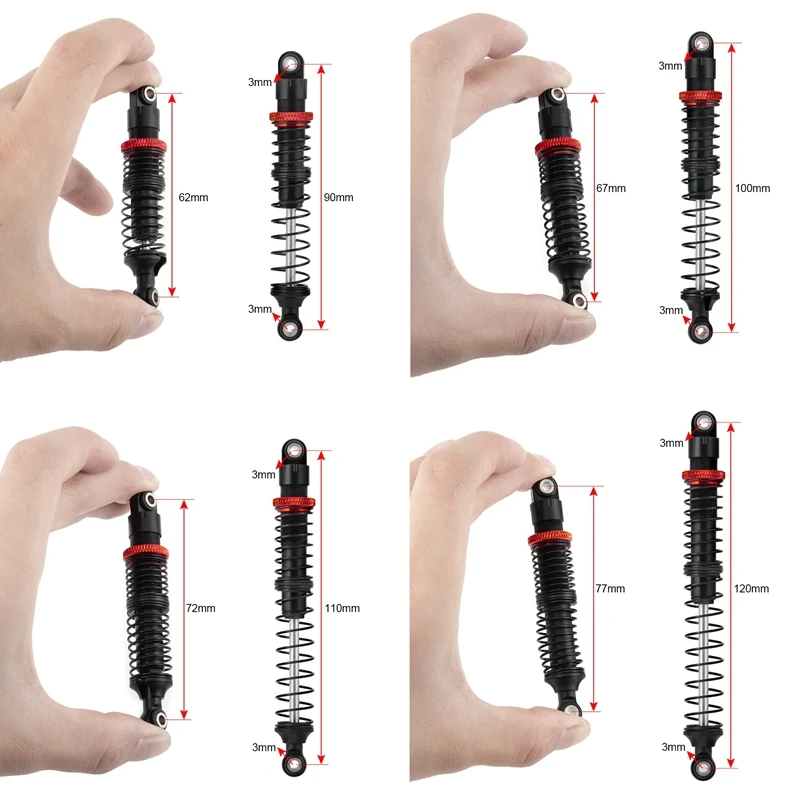 

Meatl Oil Shock Absorber Damper for Axial SCX10 Wraith Traxxas TRX4 1/10 RC Crawler Parts