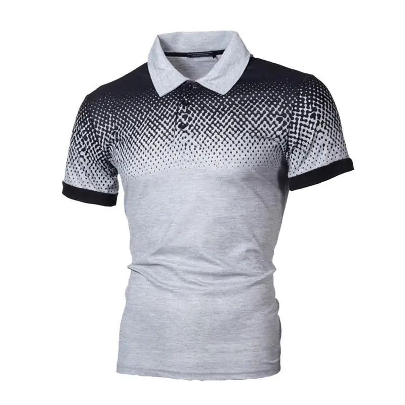 2021 New Mens Summer Lapel T Shirt Male Casual Sport Short Sleeve Tee  Men Clothing Plus Size