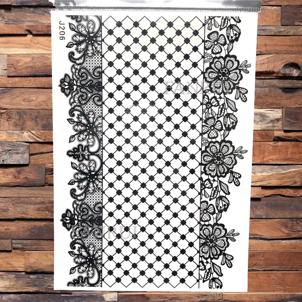 FANRUI розовая бабочка Лев черная хна временная татуировка наклейка Менди