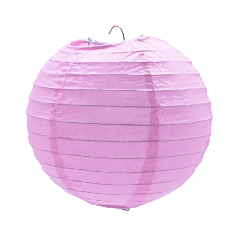 PL04 Pink 1 шт. Круглый Китайский бумажный фонарь на день рождения, свадьбу, вечеринку, украшения, подарок, сделай сам, лампион, подвесной фонарь-шар вечерние принадлежности - Цвет: PL04 Pink