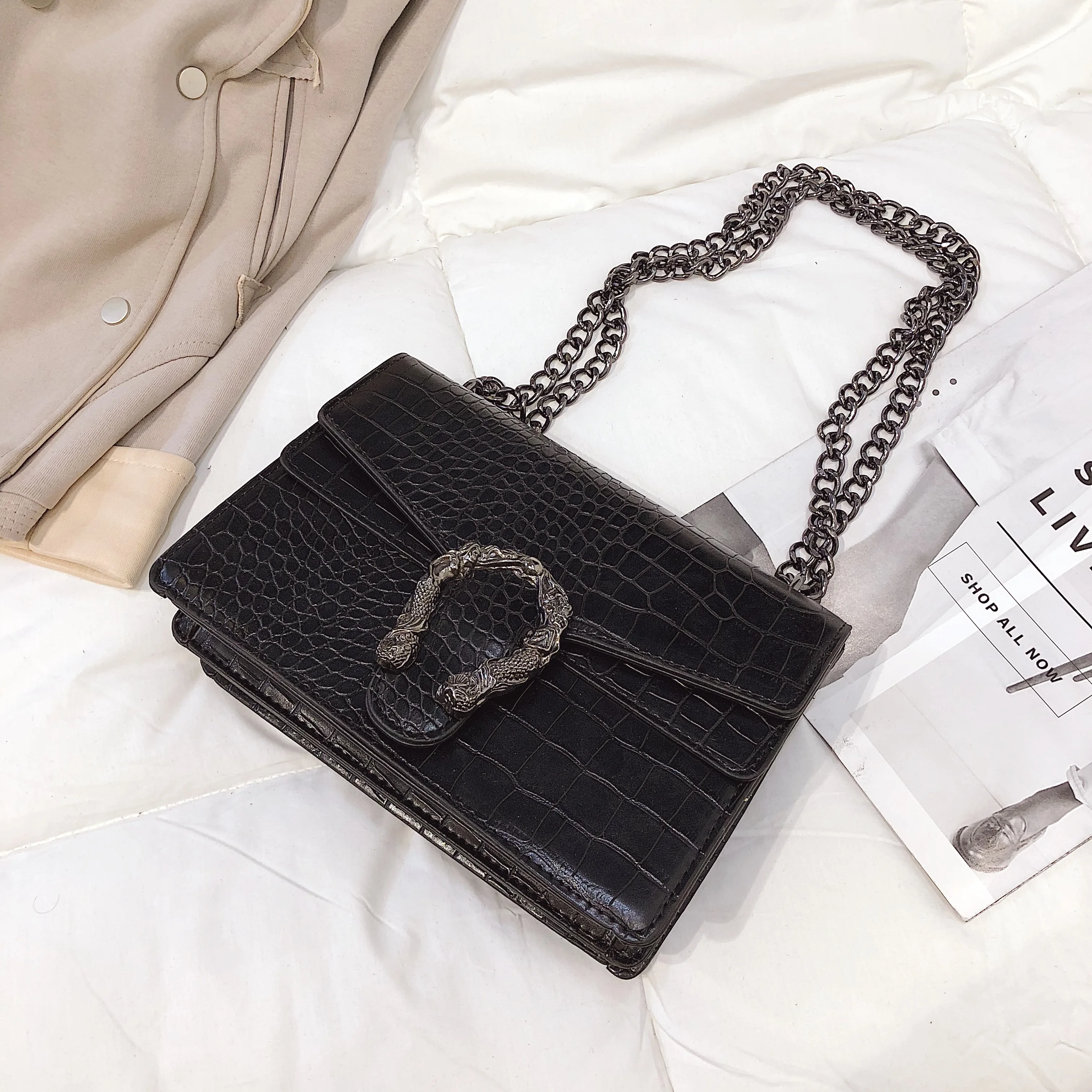 

Luxury stone pattern leather Crossbody Bag for women 2021 fashion sac a main female shoulder bag female handbags and purses