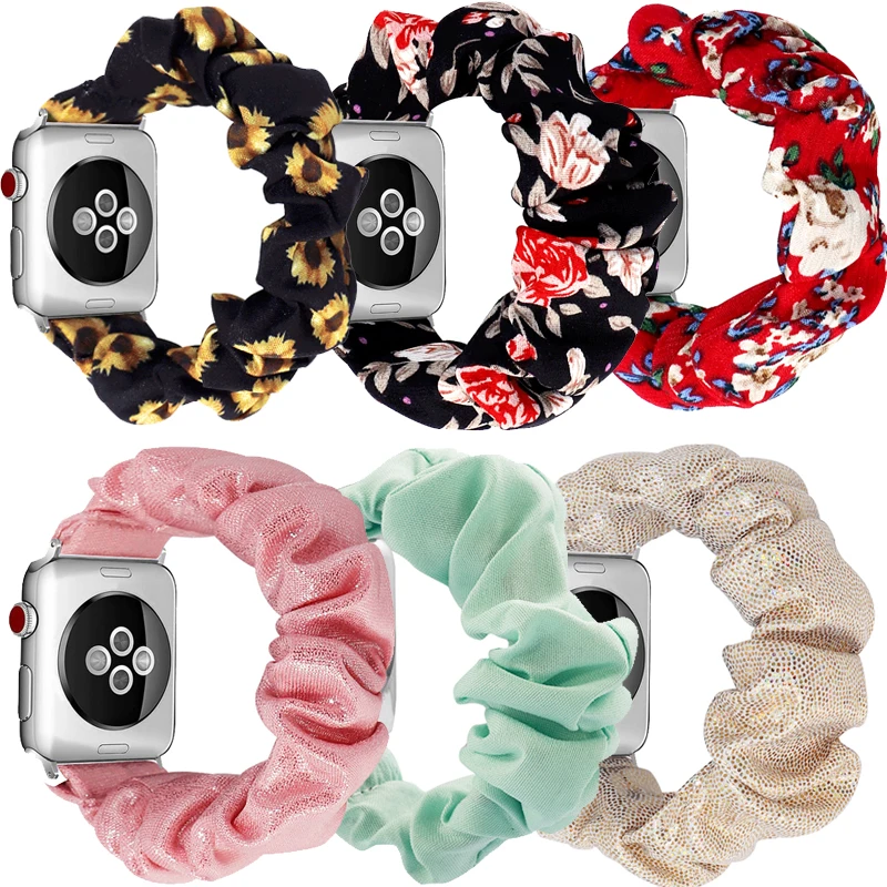 

Elastic Band for Apple Watch Scrunch bands 5 4 3 38mm band 40mm 42mm 44mm sport strap Women Bracelet for iwatch wrist series 5