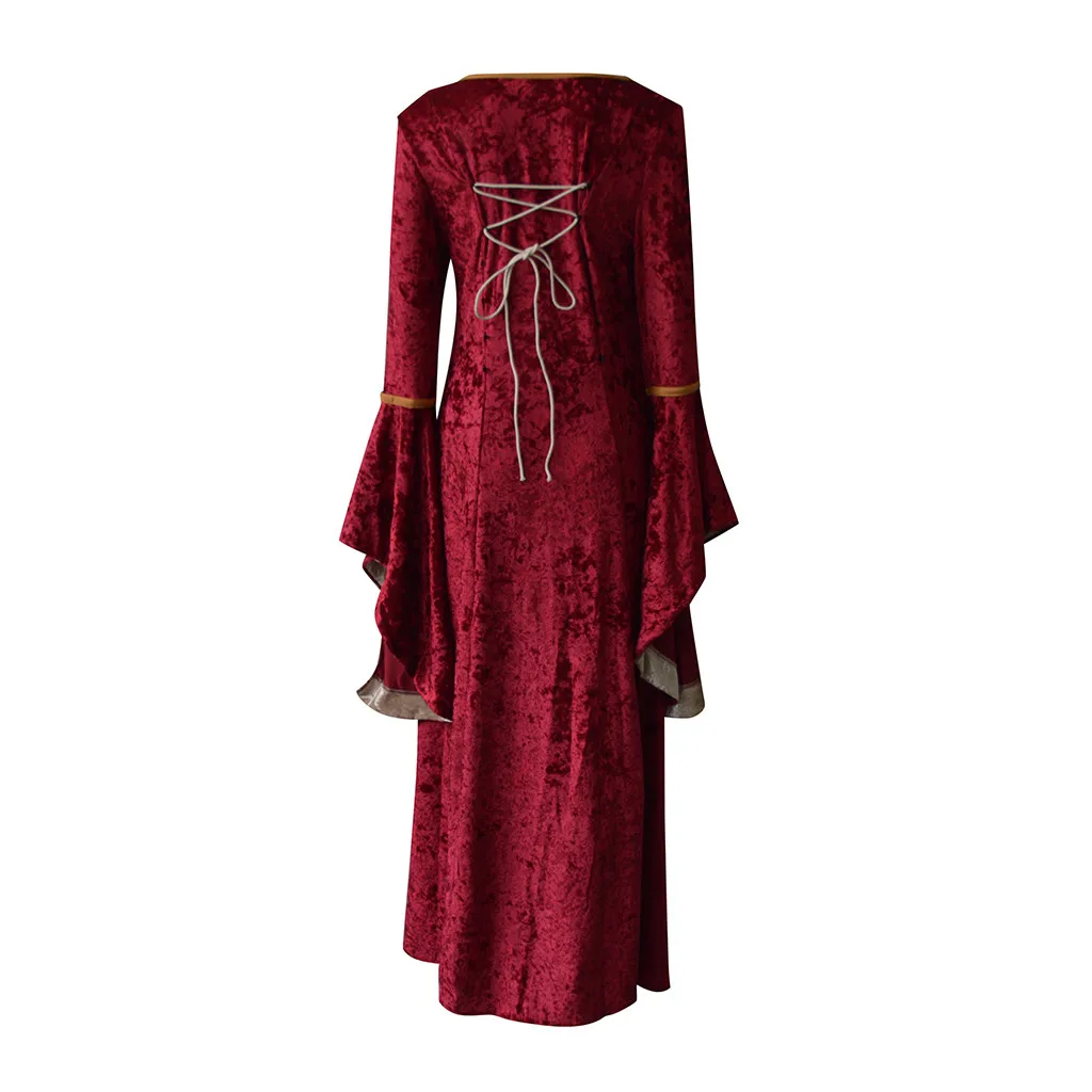 Женское винтажное Бандажное платье в стиле ренессанс средневековое длиной до