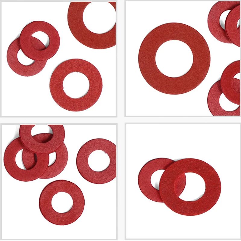 Красная бумажная шайба красная Стальная Плоская стальная фотоизоляционная