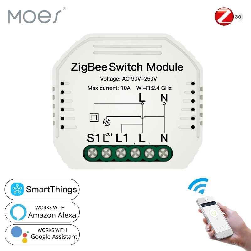 Умный модуль высветильник еля света Tuya ZigBee 3 0 беспроводной пульт дистанционного
