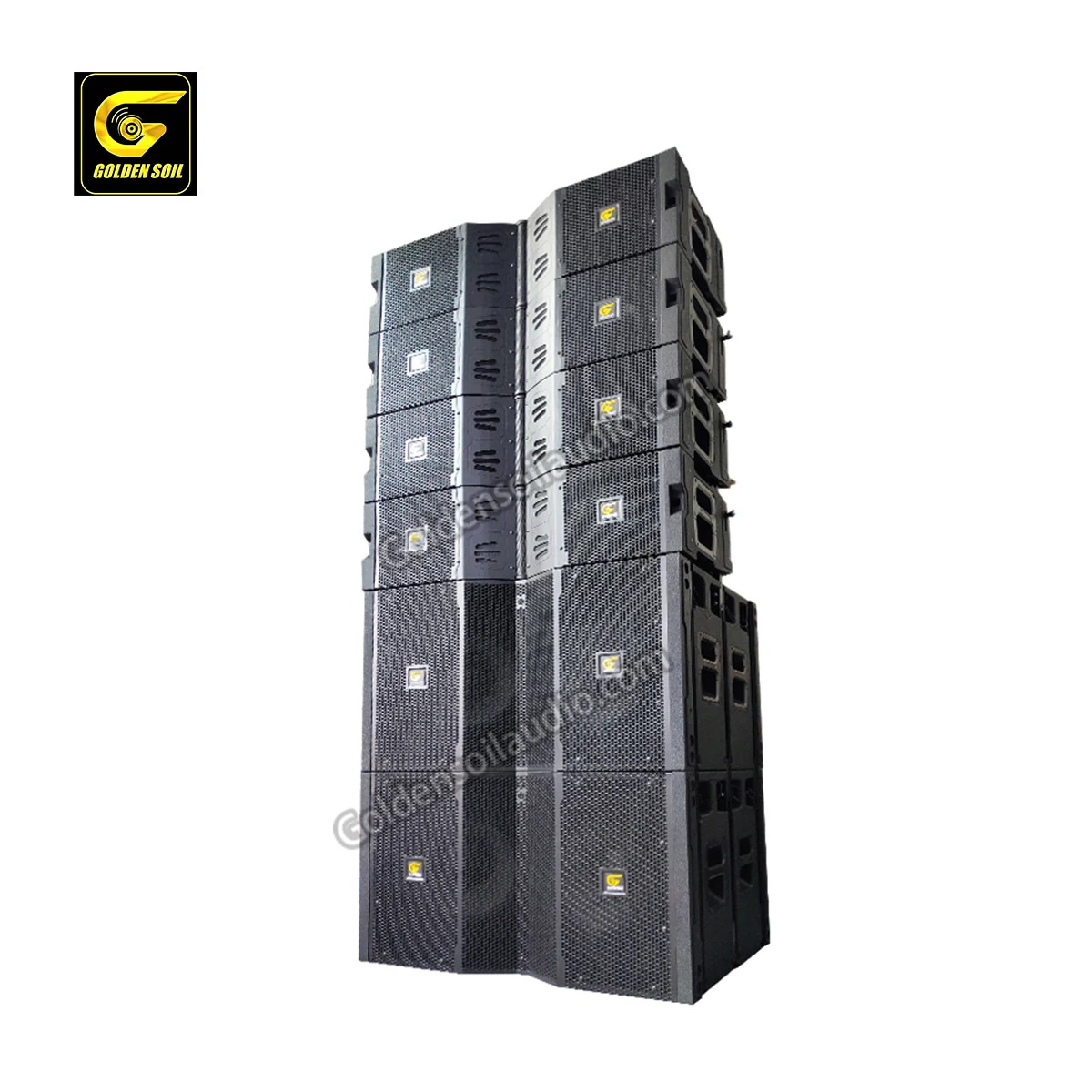 Goldensoil аудио VTX V20 двойной 10 дюймовый линейный динамик активный громкий диджейский