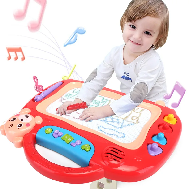

Children's bracket type magnetic drawing board large music story drawing board table graffiti writing board early education toy