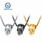 Мужской чокер, из нержавеющей стали, в стиле панк, ожерелье Модные украшения, для мальчиков, очаровательный, мотоциклетный, готический кулон с черепом, подарки на вечерние, аксессуары