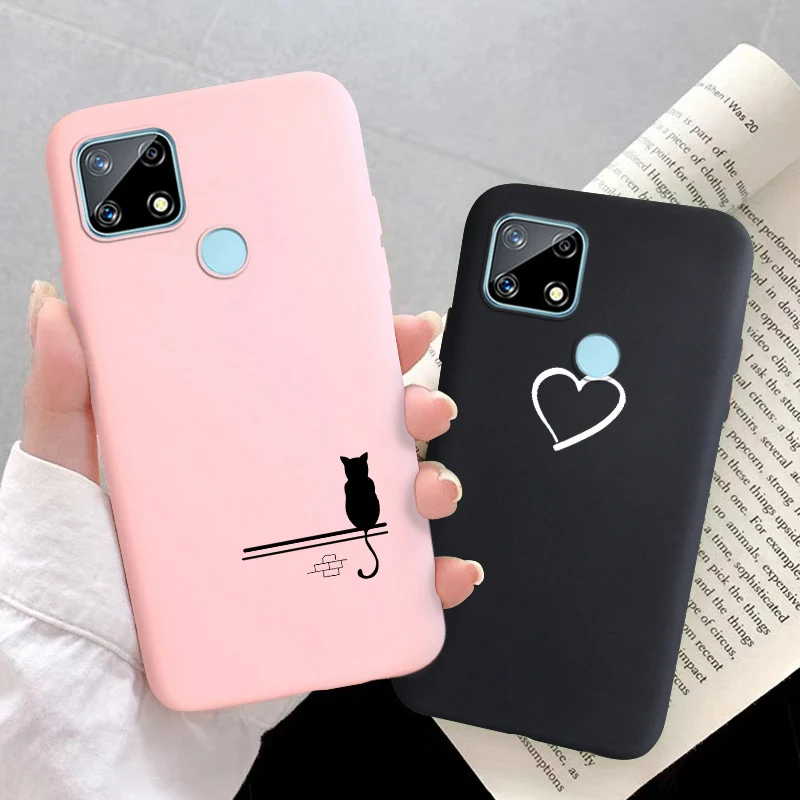 

Love Heart Painted Phone Case For OPPO Realme 7i 5 6 7 X7 Pro 6i Case Silicon Fundas OPPO Reno 4 Lite 3 C17 X50 X2 F17 Covers