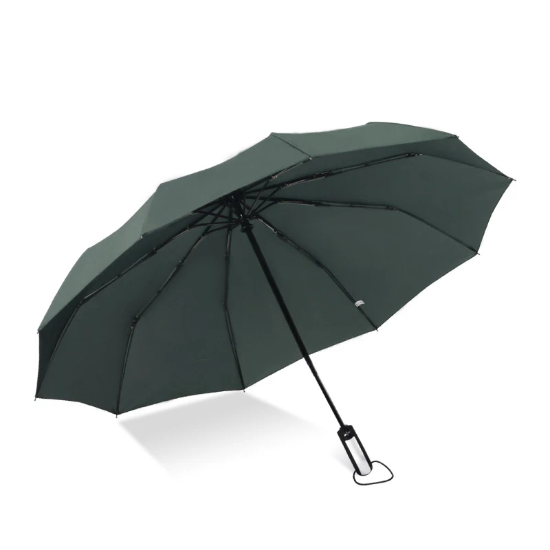 Автоматический складной зонт бизнес мужчин 10 кости двойной Зонт от дождя и дождь