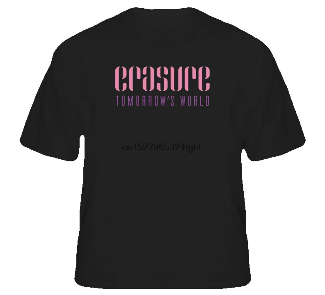 Футболка с принтом Erasure Tomorrows World Tour Новое поступление уличная одежда 100% хлопок