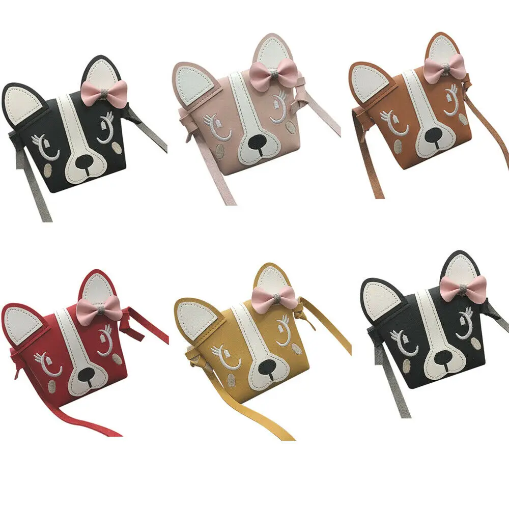 Новая детская сумка Pudcoco для девочек через плечо с бантом и собакой Детский