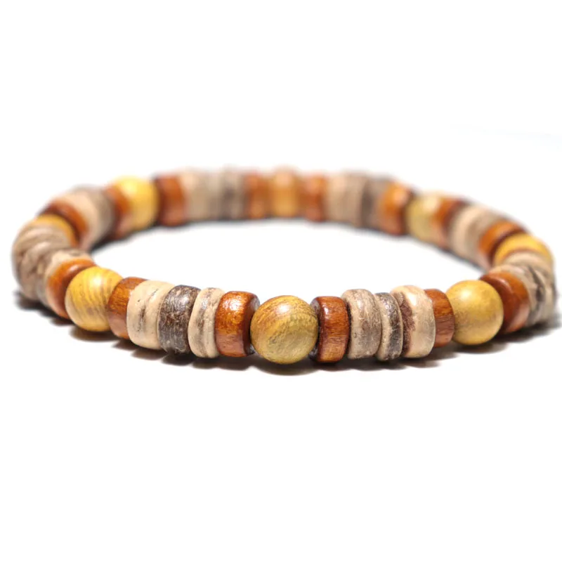 Мужской винтажный браслет Noter минималистичный из дерева венге для йоги молитвы