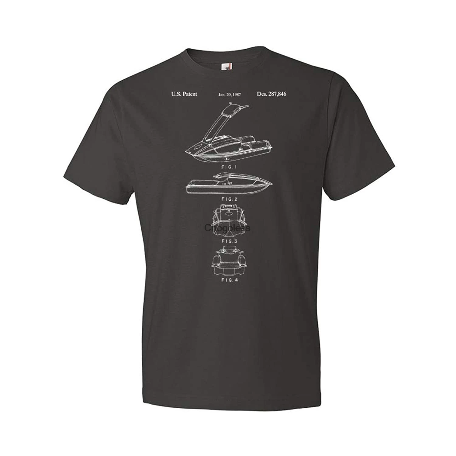 

Jet Ski T-Shirt Beach House Tee Jet Ski Blueprint Water Sports Gift