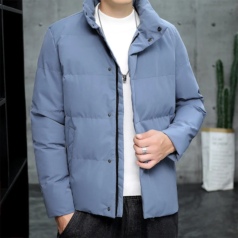 Autumn Winter Men's Fashion Padded Jackets for Cold and Warm Down Padded Jackets, Casual Stand-up Collar Fashion Printed Jackets