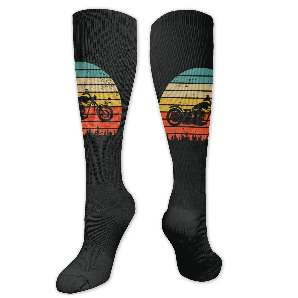 

Винтажные мотоциклетные Компрессионные носки в стиле ретро для женщин и мужчин, мужские широкие носки для медсестер, бега, атлетики