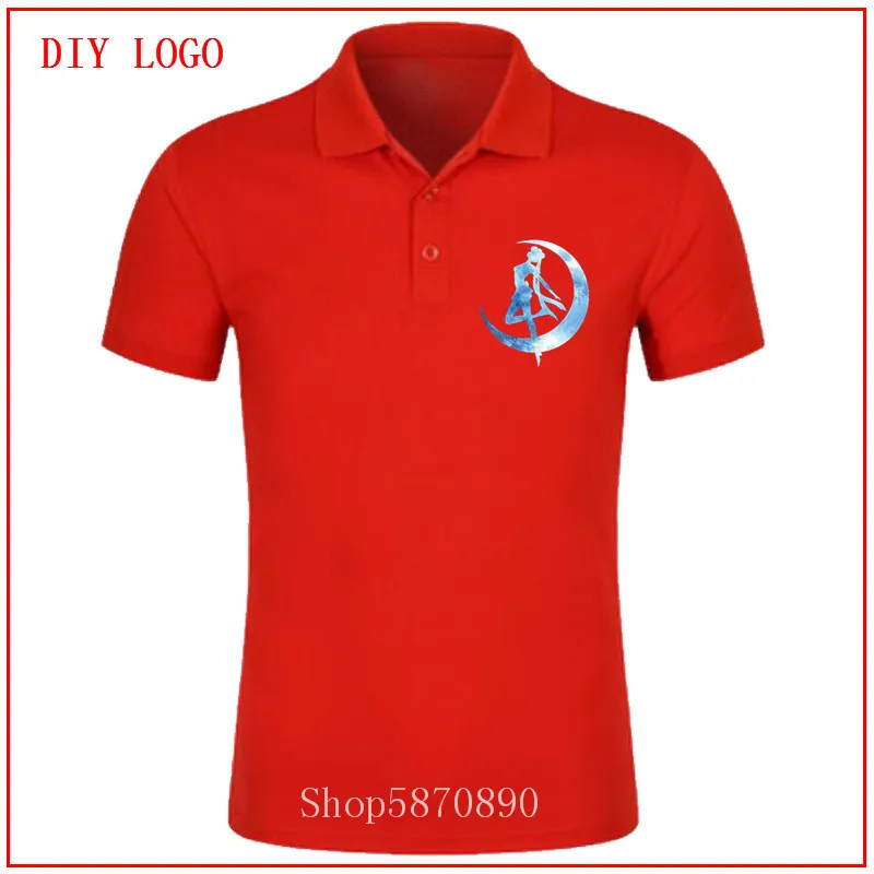 Новейшая японская рубашка-поло с аниме Сейлор Мун мужская мангой луной призмой