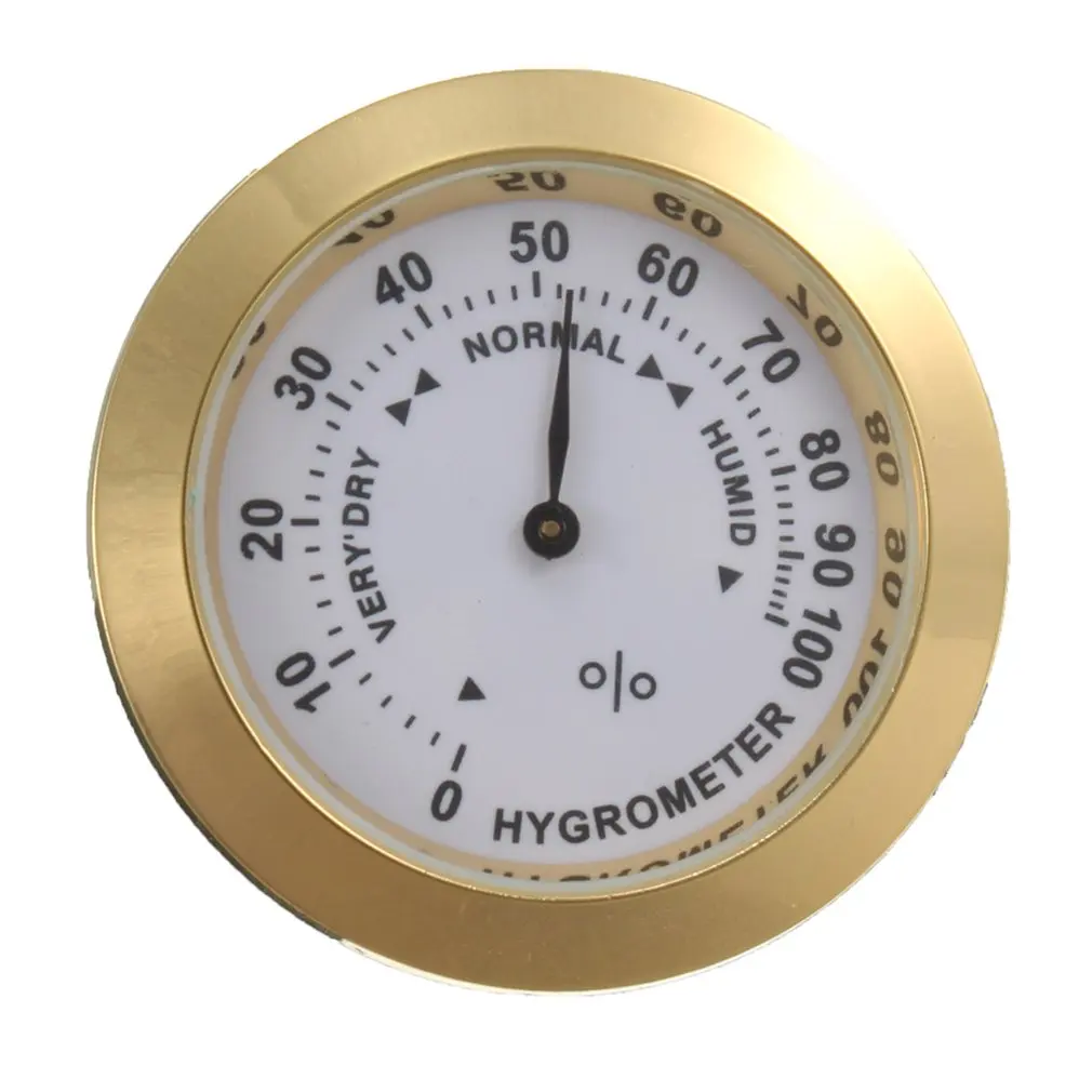 

Brass Analog Hygrometer Cigar Tobacco Humidity Gauge & Glass Lens For Humidors Smoking Humidity Sensitive Gauge