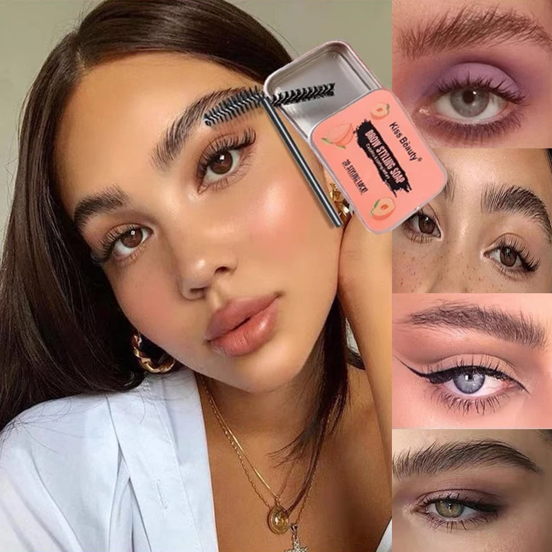 1 шт. мыло для бровей триммер воска Пушистый перьевой водостойкий 3d-помада гель