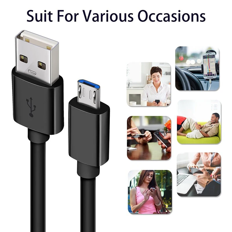Matein 1 м 2 3 USB кабель Быстрая зарядка 2.4A micro android redmi note8pro P20 P30 для передачи данных galaxy