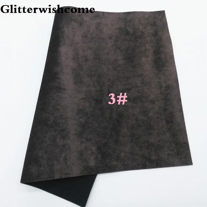 3 Glitterwishcome 21X29 см A4 размер винил для бантов искусственная кожа Бархат Кожа Fabirc искусственная кожа листы для бантов, GM118A - Цвет: 3