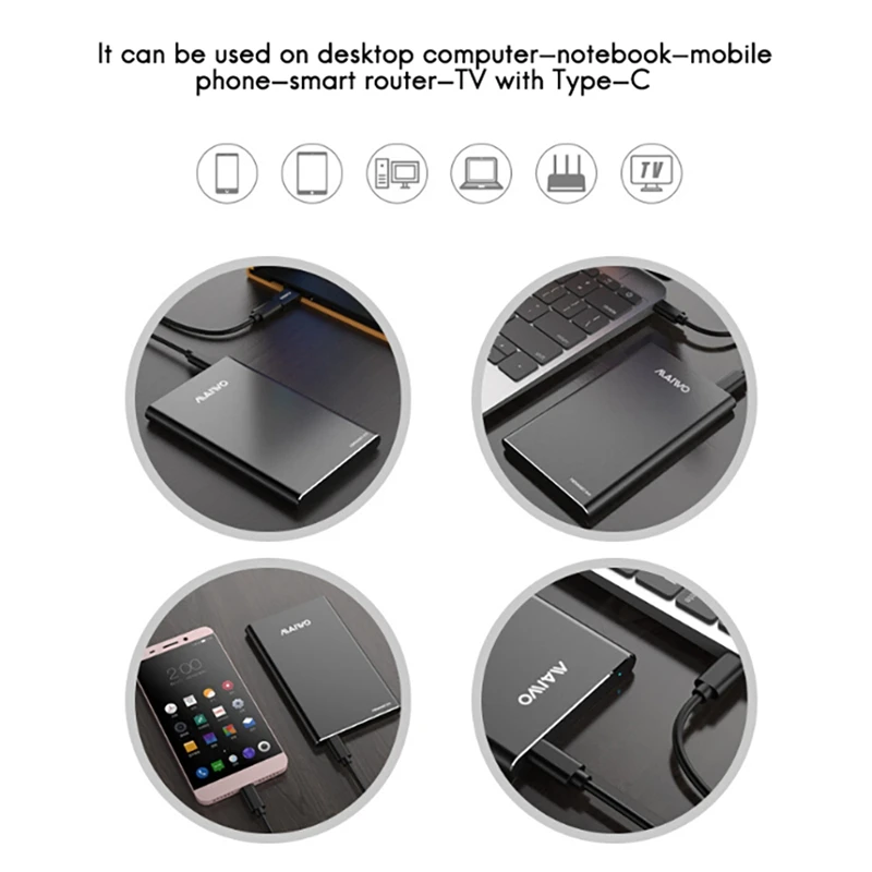 

MAIWO K2520 Mobile Hard Drive Box 2.5-Inch Type-C 5Gbps External Solid State Drive Box