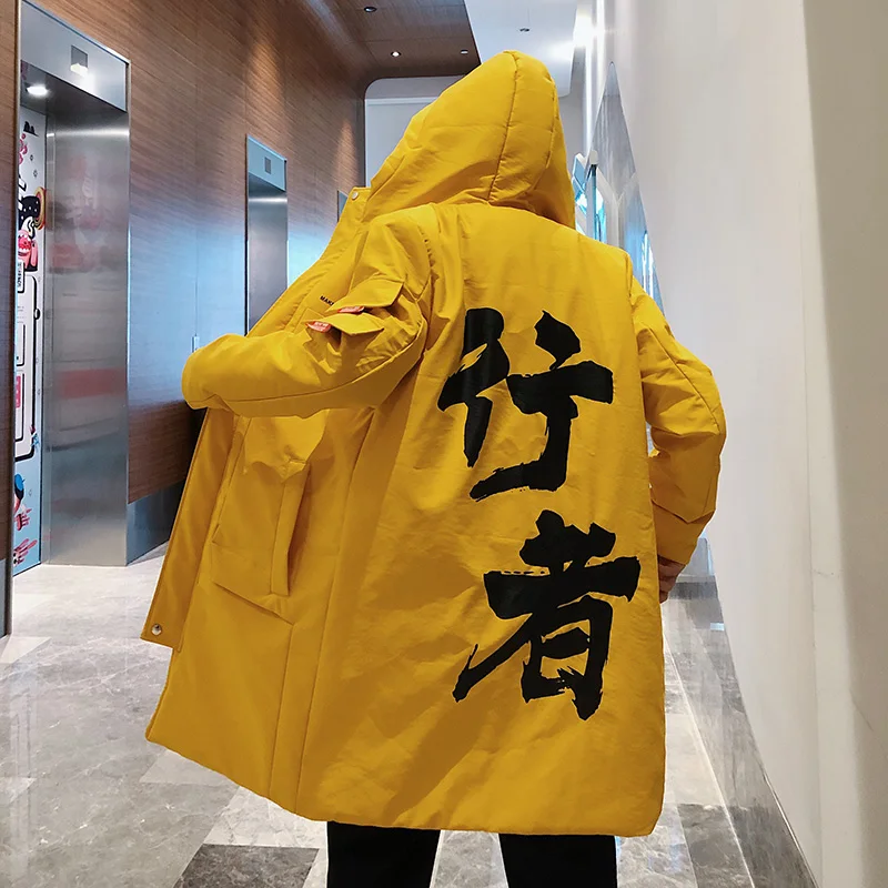 2019 зимняя модная Толстая куртка мужская теплая негабаритная дорожная Kanji мужские