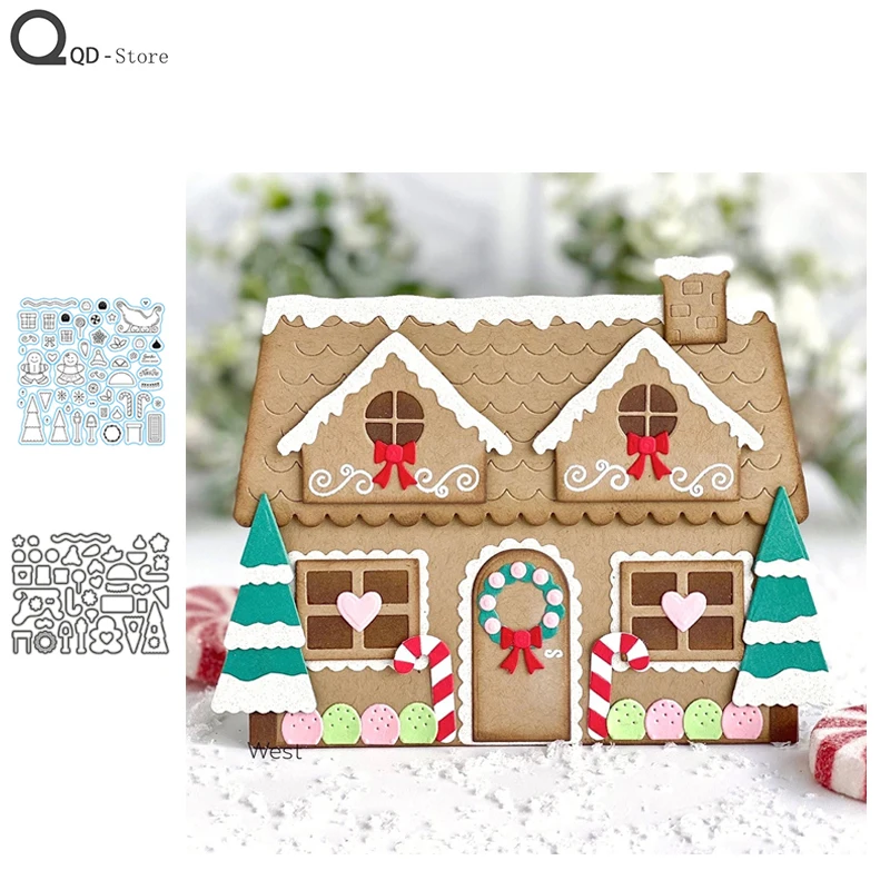 

2021 New Christmas Gingerbread Man Cutting Dies Stamps Dies Scrapbooking Mold Cut Children's Handmade Tools DIY Craft Decoration