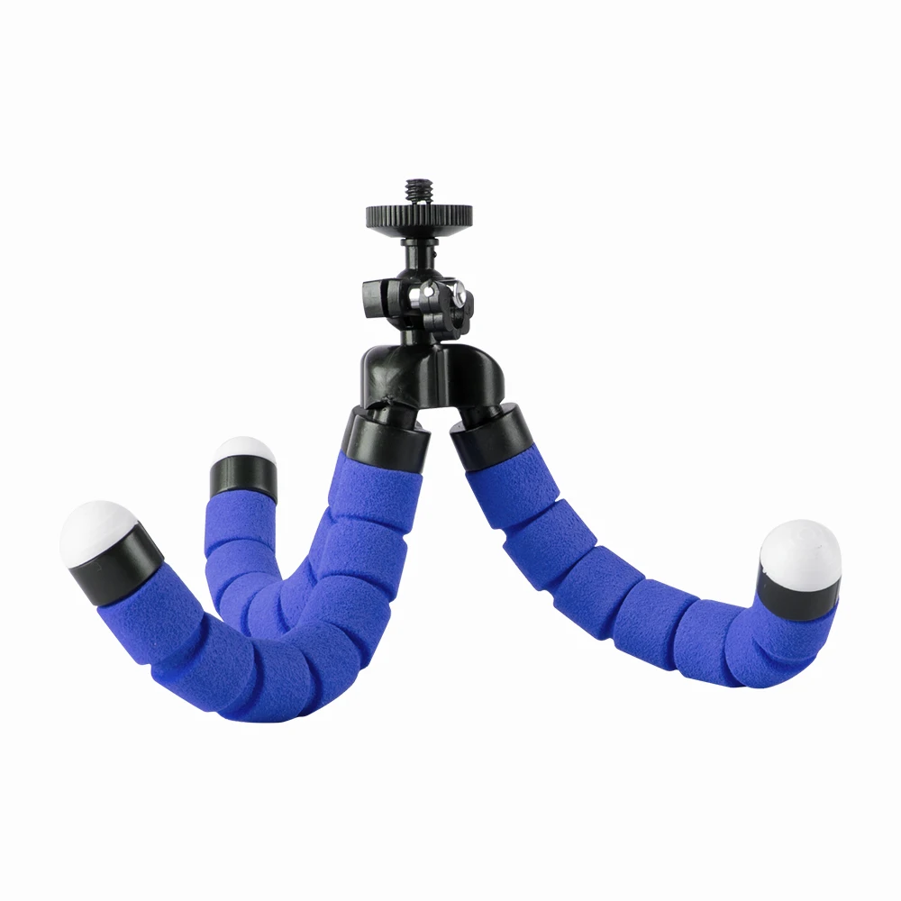 blue Yizhestudio Мини штативы Гибкая Губка Осьминог штатив для Gopro камера Настольный Штатив для iPhone samsung смартфон клип - Цвет: blue