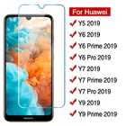 Закаленное стекло для сотового телефона, 2 шт., для Huawei Y6 2019 Y5 Pro, Защитная пленка для экрана Huawei Y9 Y7 Prime 2019, двойное защитное стекло