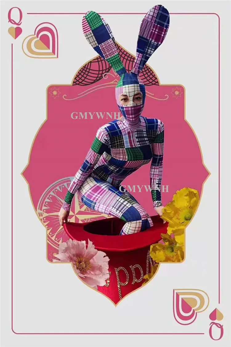 B06 косплей яркий женский комбинезон с рисунком зайца одежда для женщин