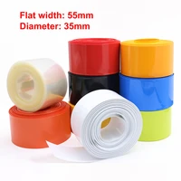 1m width 55mm pvc heat shrink tube dia 35mm lithium battery pack wrap cover skin insulated film protection sleeve sheath