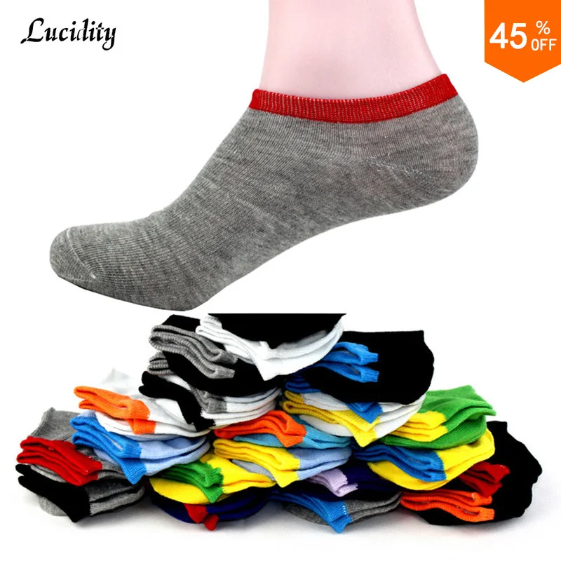 10 пар/5 пар/лот летние однотонные мужские спортивные носки лодочки модные