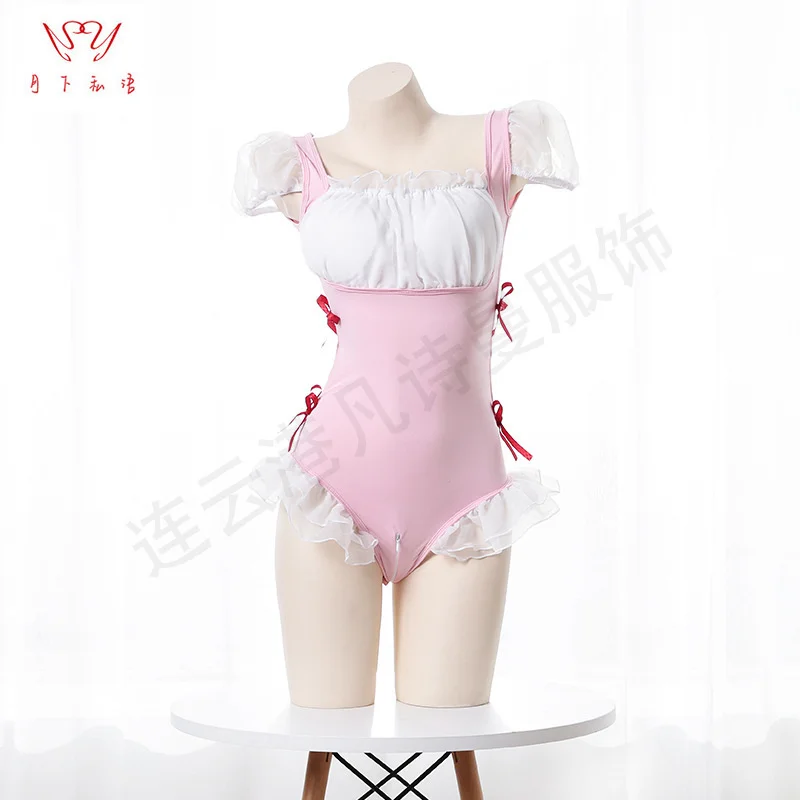 

New sexy lingerie lotus leaf lady temptation princess beauty maid uniform suit Underwear Sexy Dress Cosplay Babydoll Costume