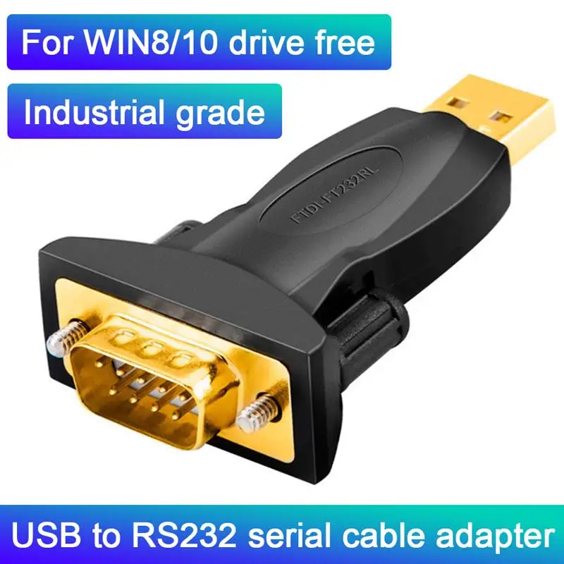 

USB-адаптер RS232 с интерфейсом USB DB9, последовательный преобразователь для Windows 10/8, 1/8/7 для Linux 2,4