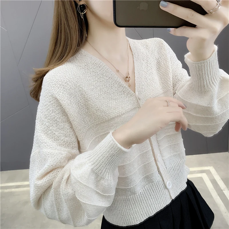 

Room 172802 on 3 row 7 】 to film a new pure color v-neck brief paragraph knitting cardigan 44