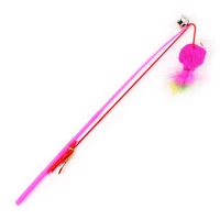 legendog pet cat bell the dangle faux mouse feather rod roped funny fun playing toy funny rod wand feather stick toy for cat