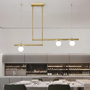 Современная люстра в скандинавском стиле для столовой, Подвесная лампа в виде стеклянного шара, художественное украшение для барамагазина, светильник, лампа