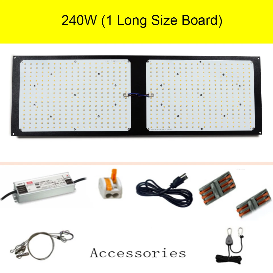 Hydroponics 120W 240W Full Spectrum LED Grow Light Kits Dimmable Samsung Boards 3000K 3500K mix 660nm for Indoor Plant